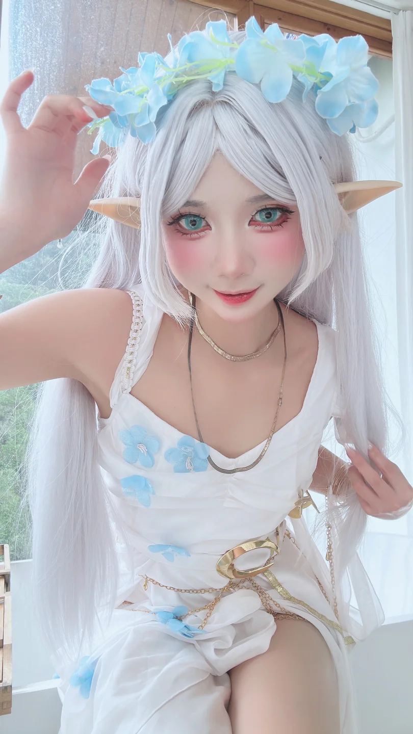 PoppaChan - Frieren Blue Valley Dress [78P,9V-1.34GB] tg@simisebaisi 【丝足阁】051.webp